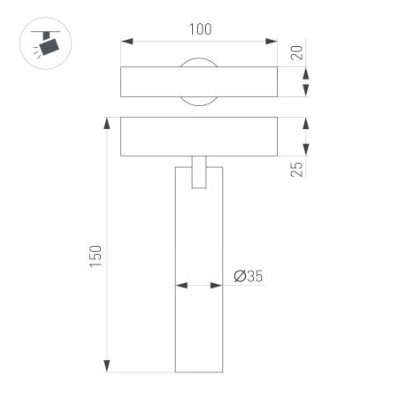 Светильник MAG-SPOT-25-R120-12W Day4000 (WH, 30 deg, 24V) (Arlight, IP20 Металл, 3 года)