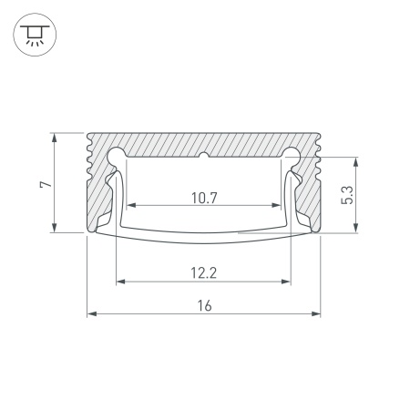 Профиль SL-SLIM-H7-2000 WHITE (Arlight, Алюминий)