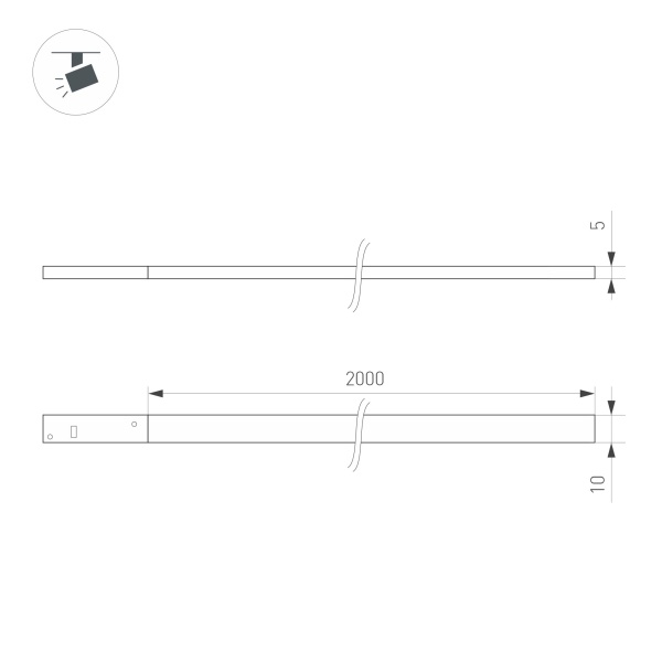 Светильник MAG-MICROCOSM-FLAT-ELASTIC-L2000-16W Warm3000 (BK, 100 deg, 24V) (Arlight, IP20 Пластик, 3 года)