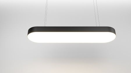 Светильник подвесной овальный черный SILED LARGO 1200х160х100 (29 Вт)