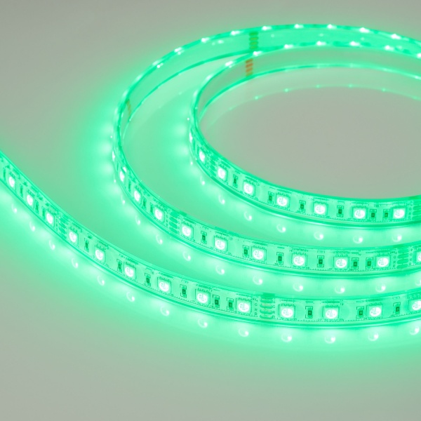 Лента герметичная RTW-PU-B60-12.5mm 24V RGB (14.4 W/m, IP68, Wire 2m, 5m) (Arlight, -)