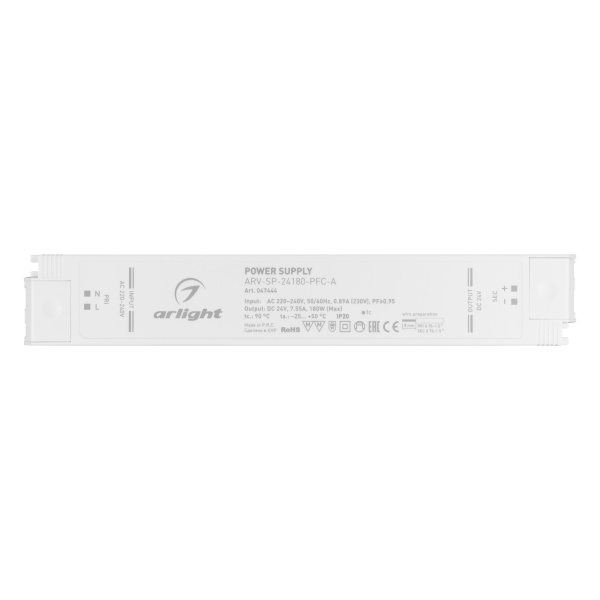 Блок питания ARV-SP-24180-PFC-A (24V, 7.5A, 180W) (Arlight, IP20 Пластик, 5 лет) Блок питания ARV-SP-24180-PFC-A (24V, 7.5A, 180W) (Arlight, IP20 Пластик, 5 лет)