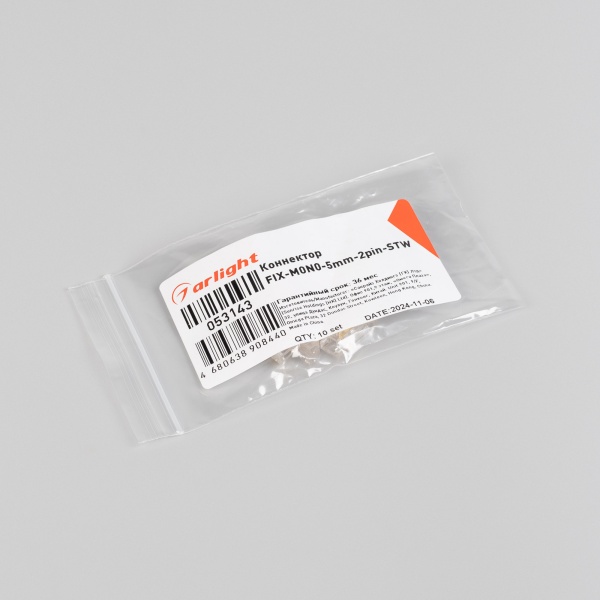 Коннектор FIX-MONO-5mm-2pin-STW  (Arlight, Прозрачный) Коннектор FIX-MONO-5mm-2pin-STW  (Arlight, Прозрачный)