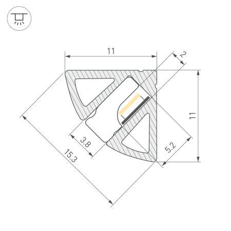 Профиль SL-KANT-H11-2000 ANOD OLIVE GREY (Arlight, Алюминий)
