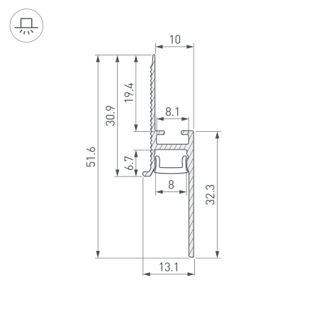 Профиль PLINTUS-FANTOM-BENT-H20-SIDE-2000 WHITE (Arlight, Алюминий) Профиль PLINTUS-FANTOM-BENT-H20-SIDE-2000 WHITE (Arlight, Алюминий)