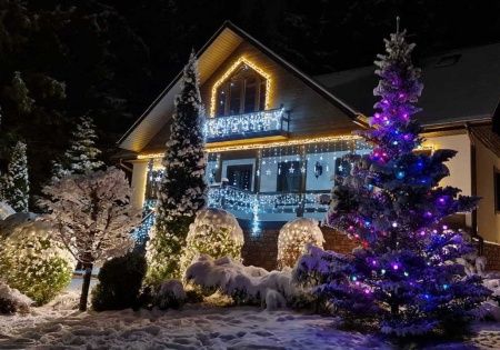 Гирлянда Бахрома уличная IL-LED-180 BS 5х0,5 м 180 LED IP54 золотистый