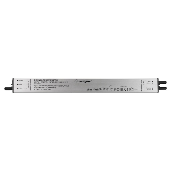 Блок питания ARPV-LG24100-LINEAR-PFC-DALI2-PD (24V, 4.2A, 100W) (Arlight, IP67 Металл, 5 лет)