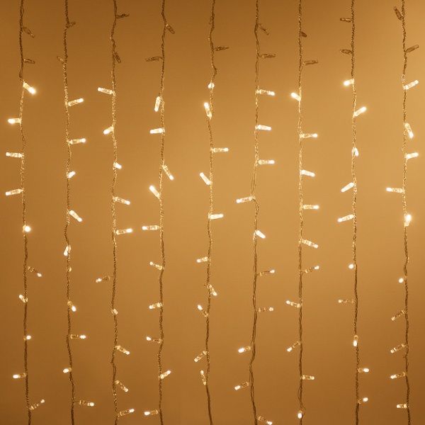 Светодиодная гирлянда ARD-CURTAIN-CLASSIC-2000x9000-CLEAR-2200LED-WATERFALL Warm (230V, 180W) (Ardecoled, IP65)
