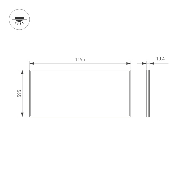 Панель IM-600x1200A-48W White (Arlight, IP40 Металл, 3 года)