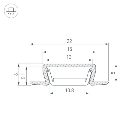 Профиль MIC-FS-3000 ANOD BLACK (Arlight, Алюминий)