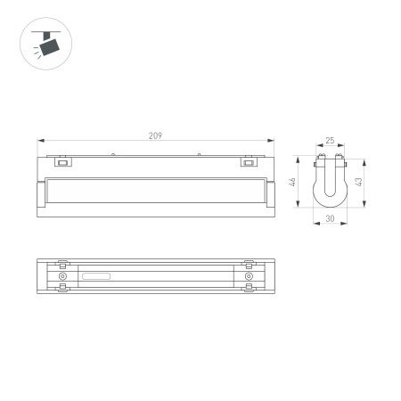 Светильник MAG-VIBE-LASER-TURN-L209-12W Warm3000 (WH, 24 deg, 48V) (Arlight, IP20 Металл, 5 лет) Светильник MAG-VIBE-LASER-TURN-L209-12W Warm3000 (WH, 24 deg, 48V) (Arlight, IP20 Металл, 5 лет)
