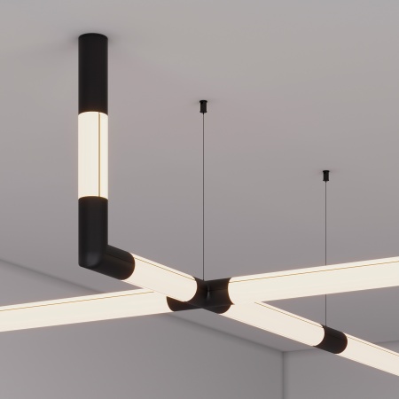 Соединитель профиля ROUND-D36-360-180 BLACK (Arlight, Металл)