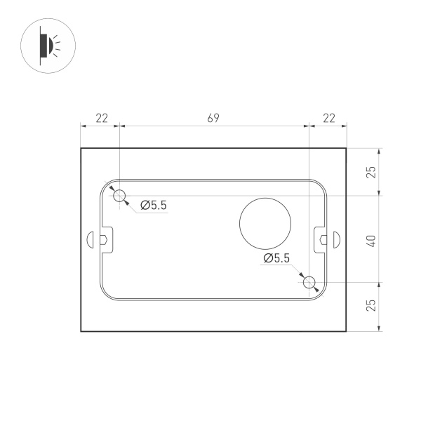 Светильник SP-WALL-FLAT-S110x90-2x3W Day4000 (GR, 120 deg, 230V) (Arlight, IP54 Металл, 3 года)