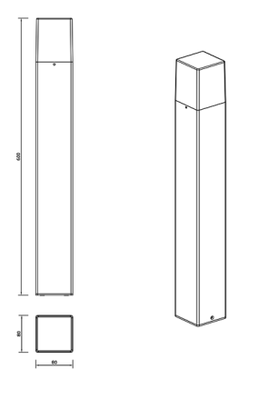 Светильник садово-парковый "Рио", G1647-600, 1*Е27 40W h=0.6m IP44, черный Светильник садово-парковый "Рио", G1647-600, 1*Е27 40W h=0.6m IP44, черный