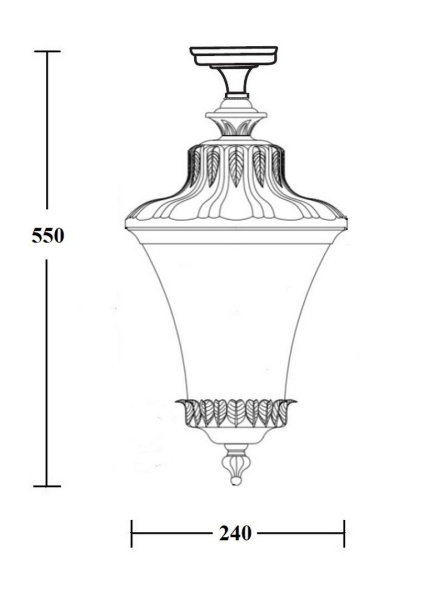 Потолочный светильник YAOHUA LUX, Черный, Классика, 86405A Bl