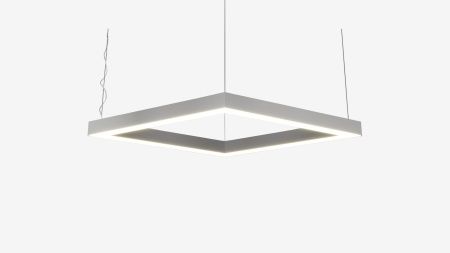 Подвесной профильный светильник ромб белый SILED ROMB-PROF 900х520х50х70 (52 Вт)