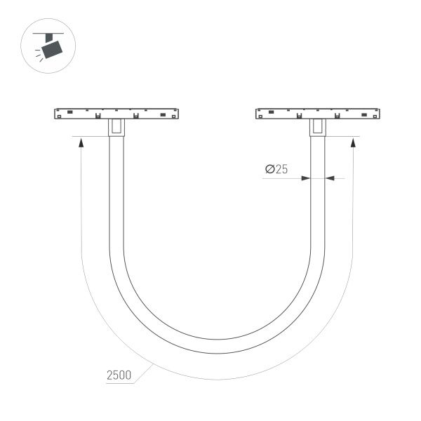 Светильник MAG-ORIENT-TUBE-ELASTIC-R25-L2500-35W Warm3000 (BK, 360 deg, 48V, DALI) (Arlight, IP20 Металл, 3 года) Светильник MAG-ORIENT-TUBE-ELASTIC-R25-L2500-35W Warm3000 (BK, 360 deg, 48V, DALI) (Arlight, IP20 Металл, 3 года)