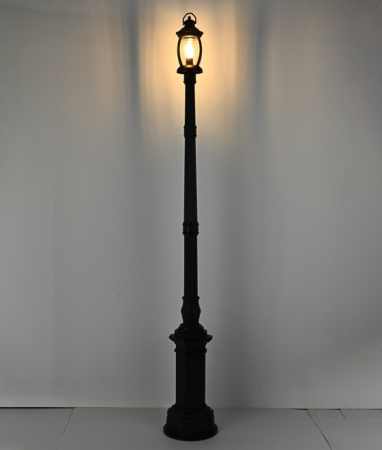 Светильник садово-парковый "Варна", G3960-1, 1* Е27  1*60W  IP44 h=2.45m, black+ wood.