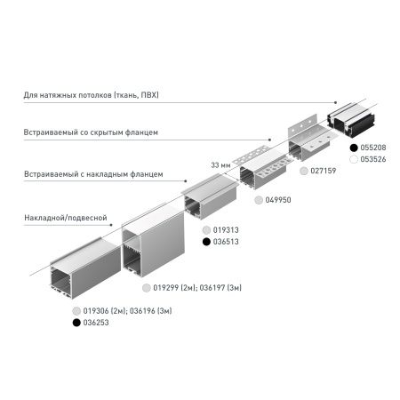 Профиль SL-LINE-3667-2000 ANOD (Arlight, Алюминий)