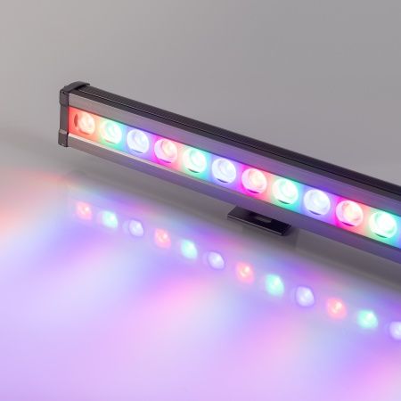 Светодиодный прожектор AR-LINE-1000L-36W-24V RGB (Grey, 30 deg, DMX512) (Arlight, Закрытый) Светодиодный прожектор AR-LINE-1000L-36W-24V RGB (Grey, 30 deg, DMX512) (Arlight, Закрытый)