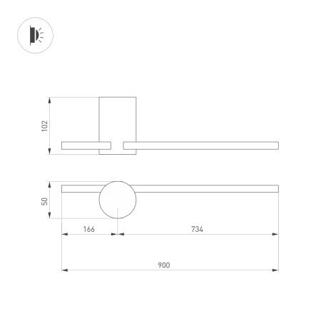 Светильник SP-VINCI-S900x55-10W Day4000 (WH, 110 deg, 230V) (Arlight, IP20 Металл, 3 года)