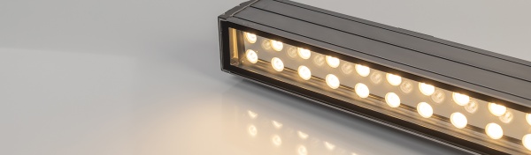 Линейный прожектор AR-LINE-760-18W Warm3000 (GR, 15x60 deg, 230V) (Arlight, IP65 Металл, 3 года)