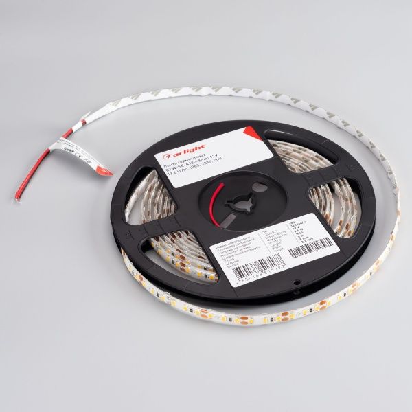 Лента герметичная RTW-SE-A120-8mm 12V Day4000 (9.6 W/m, IP65, 2835, 5m) (Arlight, -)