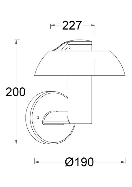 Настенный светильник Lutec, Черный c коричневой патиной, Модерн, W2251S R