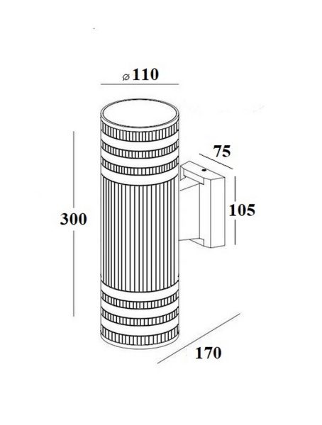 Архитектурная подсветка YAOHUA LUX, Черный с зеленой патиной, Модерн, 78200 V