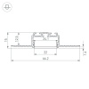 Профиль PLS-LOCK-H15-F-HIDE-2000 (Arlight, Алюминий) Профиль PLS-LOCK-H15-F-HIDE-2000 (Arlight, Алюминий)