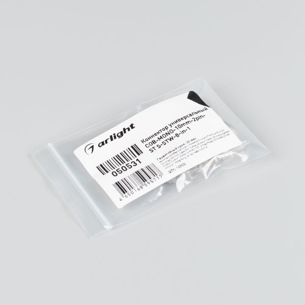 Коннектор универсальный COB-MONO-10mm-2pin-STS-STW-8-in-1 (Arlight, IP20 Пластик) Коннектор универсальный COB-MONO-10mm-2pin-STS-STW-8-in-1 (Arlight, IP20 Пластик)