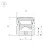 Силиконовый профиль WPH-FLEX-1212-TOP-S8-20m WHITE (Arlight, Силикон)