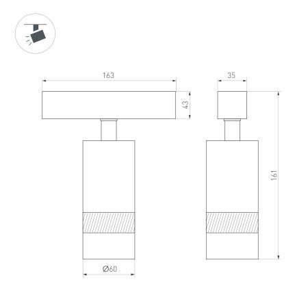Светильник MAG-SPOT-ZOOM-45-R60-15W Day4000 (WH, 15-50 deg, 24V) (Arlight, IP20 Металл, 3 года)
