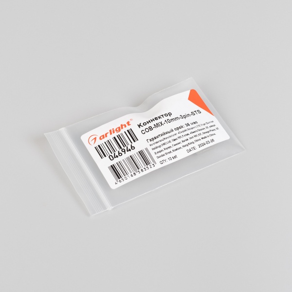 Коннектор COB-MIX-10mm-3pin-STS (Arlight, Прозрачный)