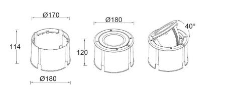 Встраиваемый светильник Lutec, Черный, Модерн, W7013-4K Bl Встраиваемый светильник Lutec, Черный, Модерн, W7013-4K Bl