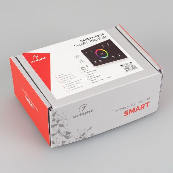 Панель Sens SMART-P83-RGB Black (230V, 4 зоны, 2.4G) (Arlight, IP20 Пластик, 5 лет) Панель Sens SMART-P83-RGB Black (230V, 4 зоны, 2.4G) (Arlight, IP20 Пластик, 5 лет)