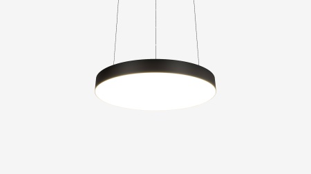 Светильник подвесной круглый плоский черный SILED RING D1800х100 (282 Вт)