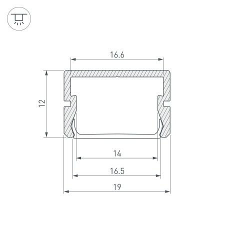 Профиль SILER-2000 ANOD BLACK (Arlight, Алюминий)