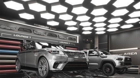 Светильник шестиугольник подвесной черный SILED HEXAGO 500х430х100 (24 Вт)