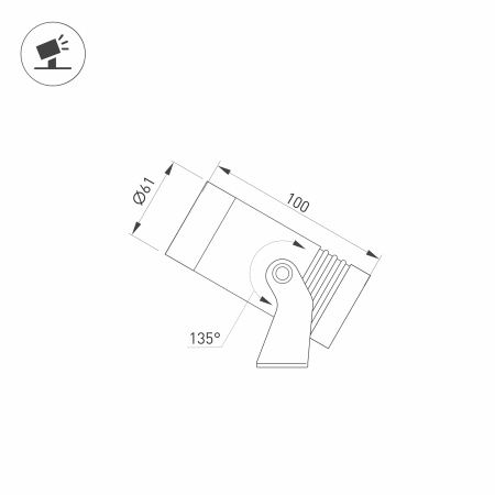 Светильник ALT-RAY-R61-15W Warm3000 (DG, 25 deg, 230V) (Arlight, IP67 Металл, 3 года)
