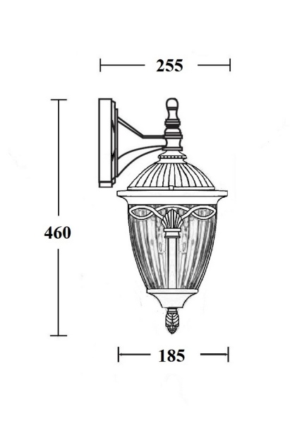 Настенный светильник YAOHUA LUX, Черный, Классика, 86302 04 Bl