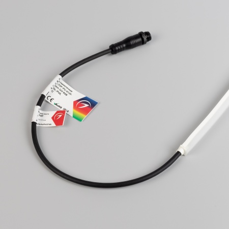 Лента герметичная WAVE-TOP-PU-H120-10x10mm 24V RGB (10 W/m, IP68, 5m, wire x2) (Arlight, Вывод боковой, 3 года)