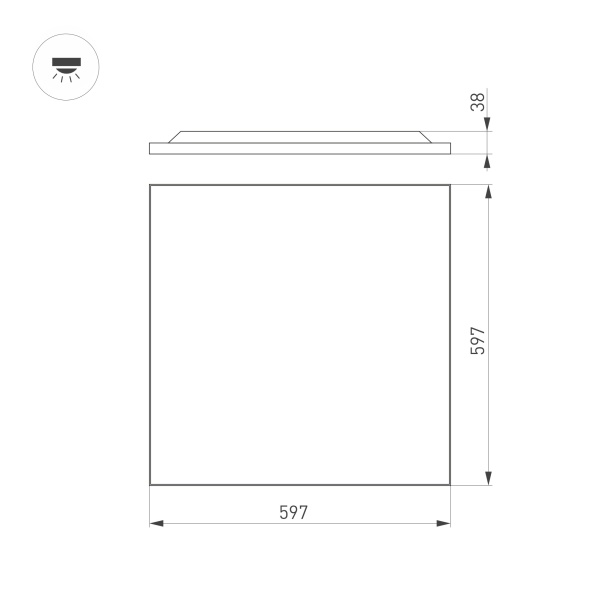 Светильник DL-TITAN-FRAMELESS-S600x600-40W Day4000 (WH, 120 deg, CRI90, 230V) (Arlight, IP40 Металл, 5 лет)