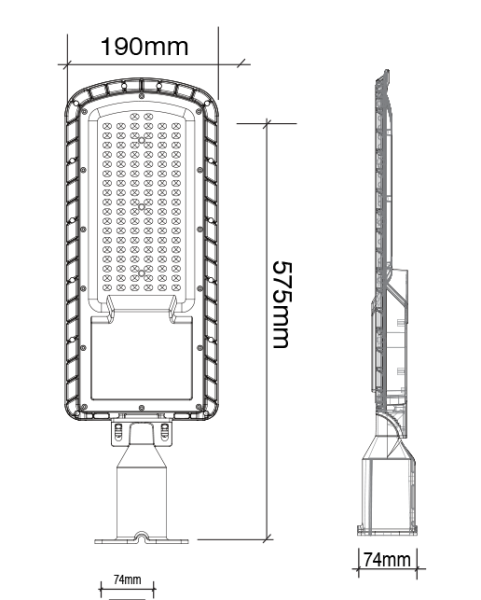Светильник светодиодный консольный, LED 100W 6000К IP66, темно серый, G7203-2 Светильник светодиодный консольный, LED 100W 6000К IP66, темно серый, G7203-2