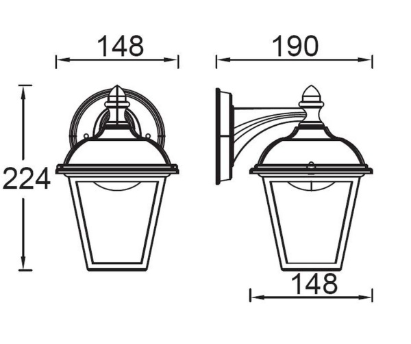 Настенный светильник Lutec, Черный c золотой патиной , Модерн, W2612S Gb