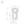 Силиконовый профиль WPH-FLEX-0817-SIDE-S8-5m WHITE (Arlight, Силикон)