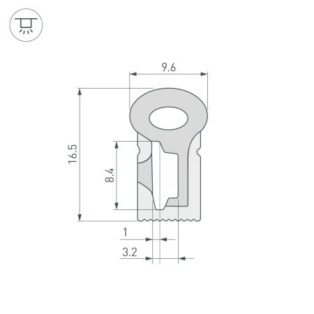 Силиконовый профиль WPH-FLEX-0817-SIDE-S8-5m WHITE (Arlight, Силикон)
