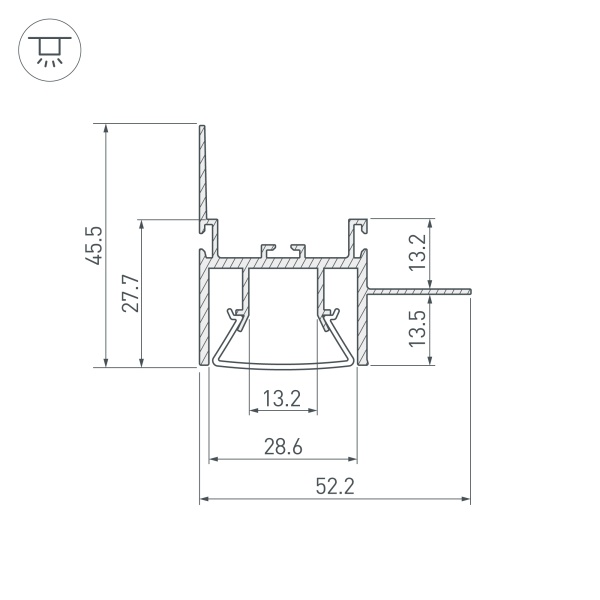 Профиль FOLED-WALL-2000 (Arlight, Алюминий)