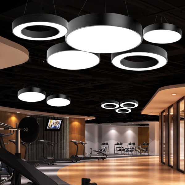 Светильник круглый линейный светодиодный подвесной, LED 48W 3CCT (3000К-4000К-6000К) диаметр 600mm, белый, HB0406-1 Светильник круглый линейный светодиодный подвесной, LED 48W 3CCT (3000К-4000К-6000К) диаметр 600mm, белый, HB0406-1
