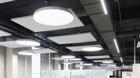 Светильник подвесной круглый плоский черный SILED RING D1800х100 (282 Вт)